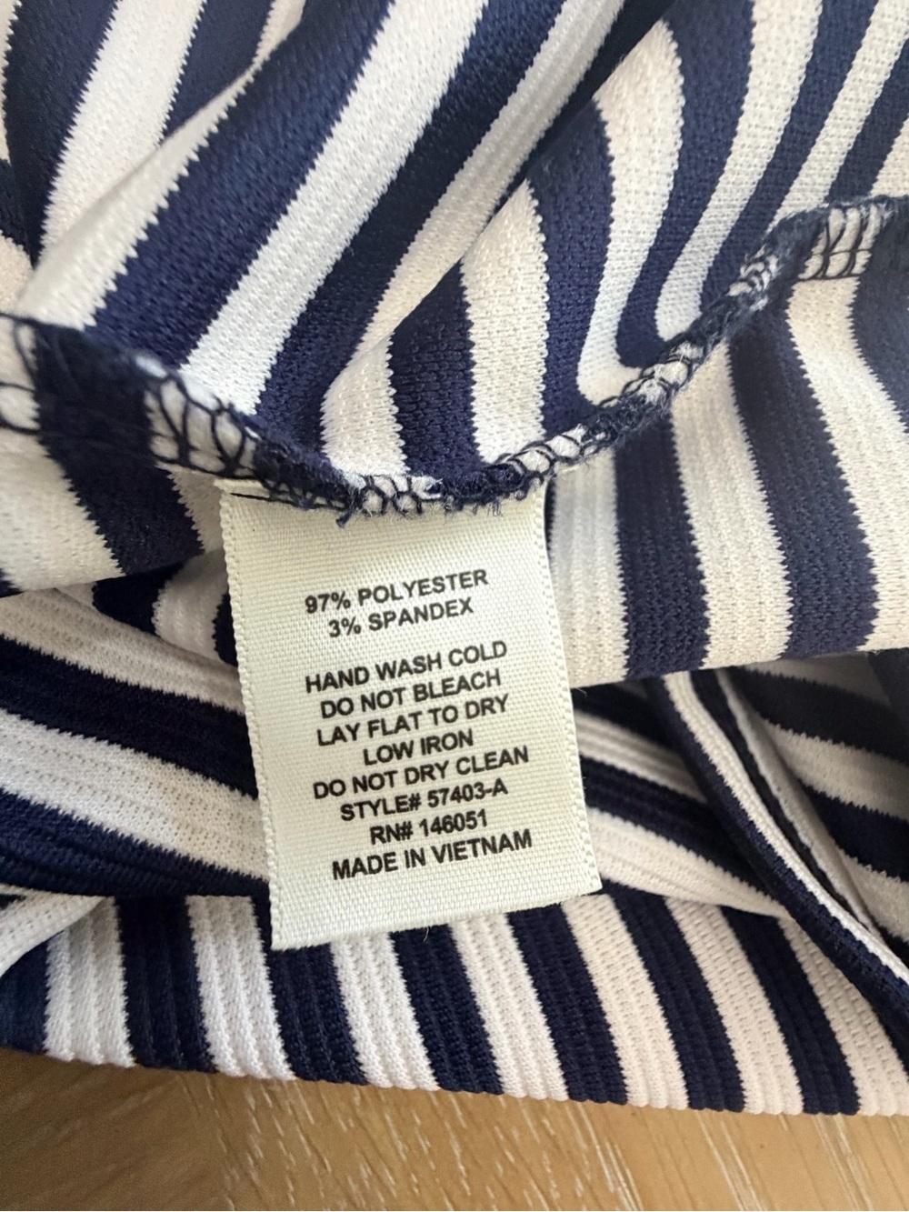 Monteau Navy & White Sleeveless Striped Midi Dress - Picture 8 of 8